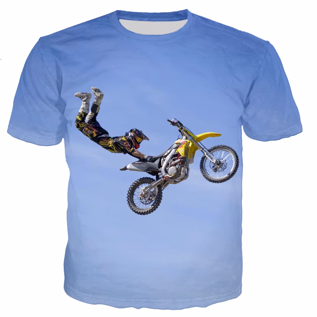 Trendy New Summer Motocross Men Women Cool 3d Printed T Shirts Casual Personality Harajuku Streetwear Lightweight