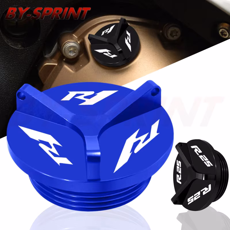 High Qualty Oil Filler Cap Black Blue Red For Yamaha R1 R1M R25 YZF R1 R25 R1M Motorcycle CNC Engine Oil Drain Plug
