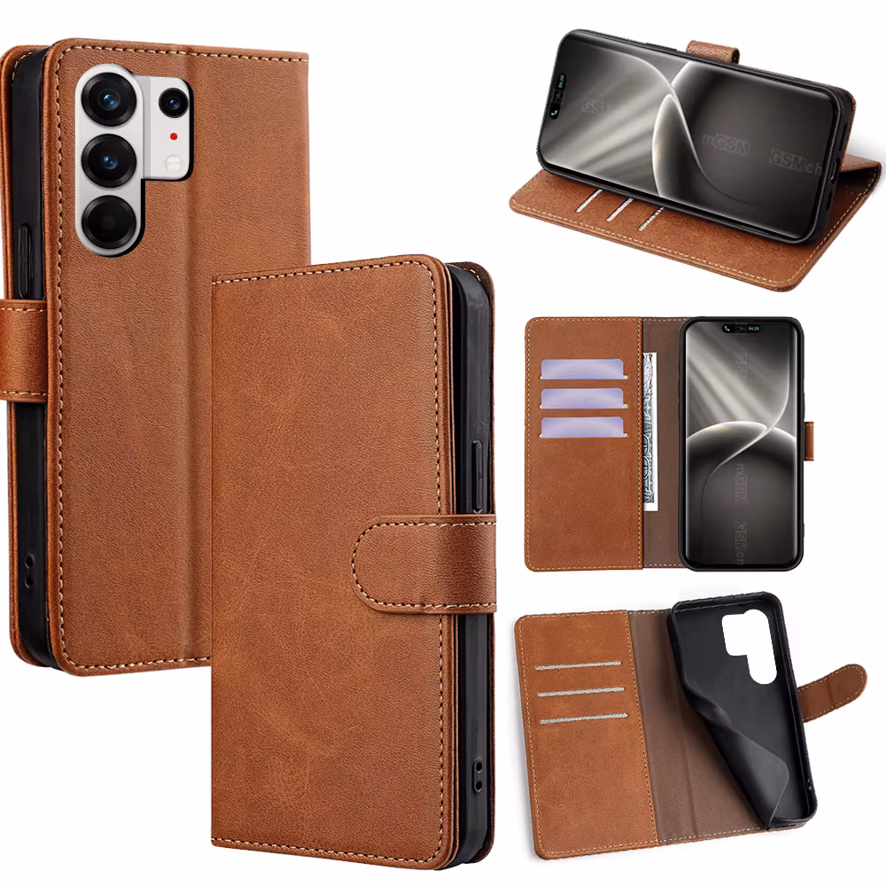 Magnetic Buckle Leather Flip Cover for Tecno Camon 50 40 30 20 19 Spark 40C 30C Pova 7 6 4 5 Pro with Built-in Wallet