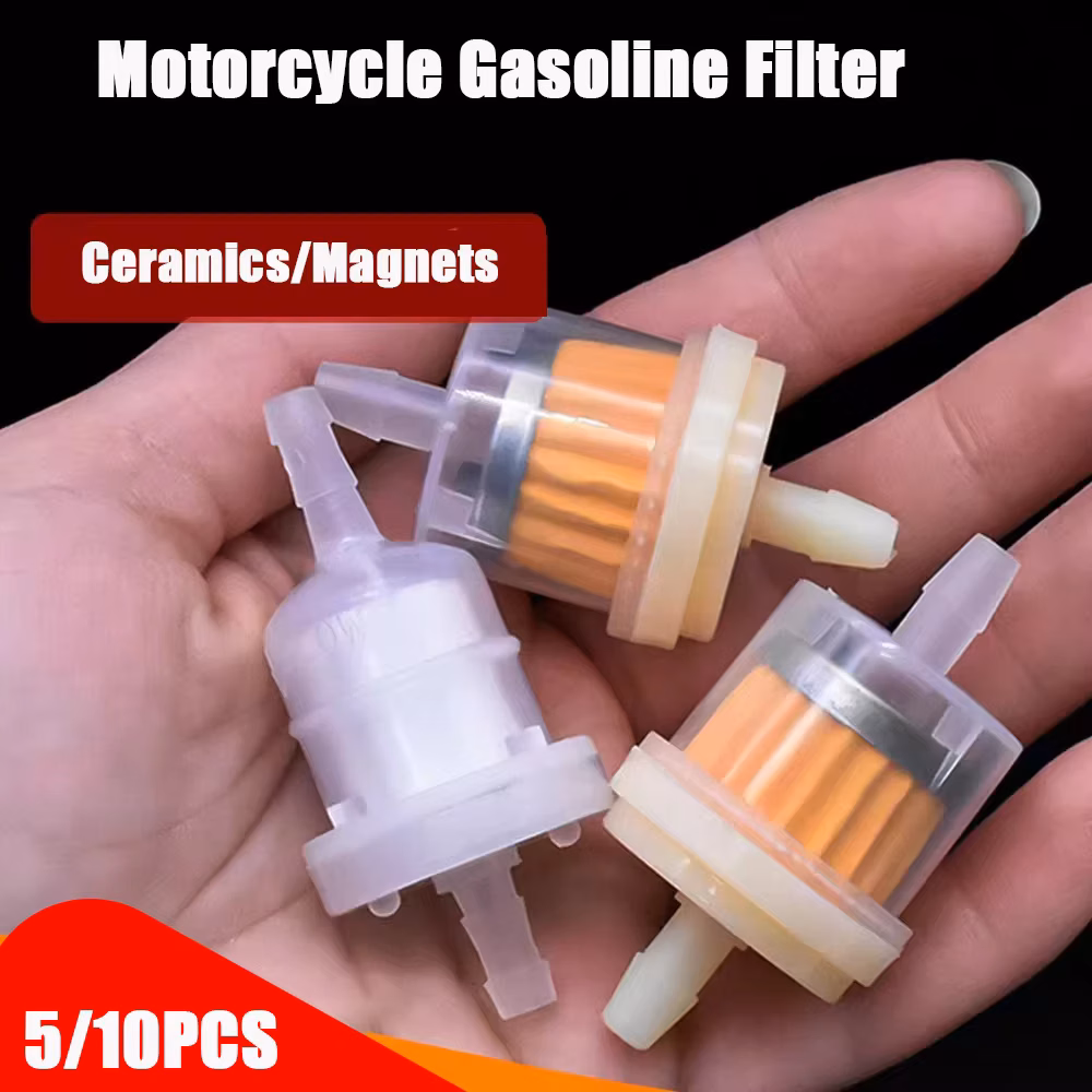 5PCS 10PCS Motorcycle Oil Filter Inline Gas Fuel Filter For Motorcycle Scooter Filters Tool Motorcycle Parts