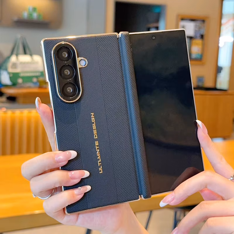 Solid Color Folding Phone Cover for Samsung Galaxy Z Fold7 with Protective Case
