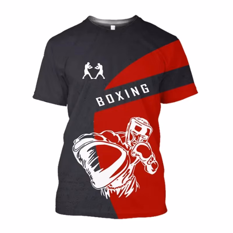 3D Taekwondo and Judo Print T-Shirt - Children's Fashion Sports Short-Sleeved Boys' Summer Fitness Clothing -