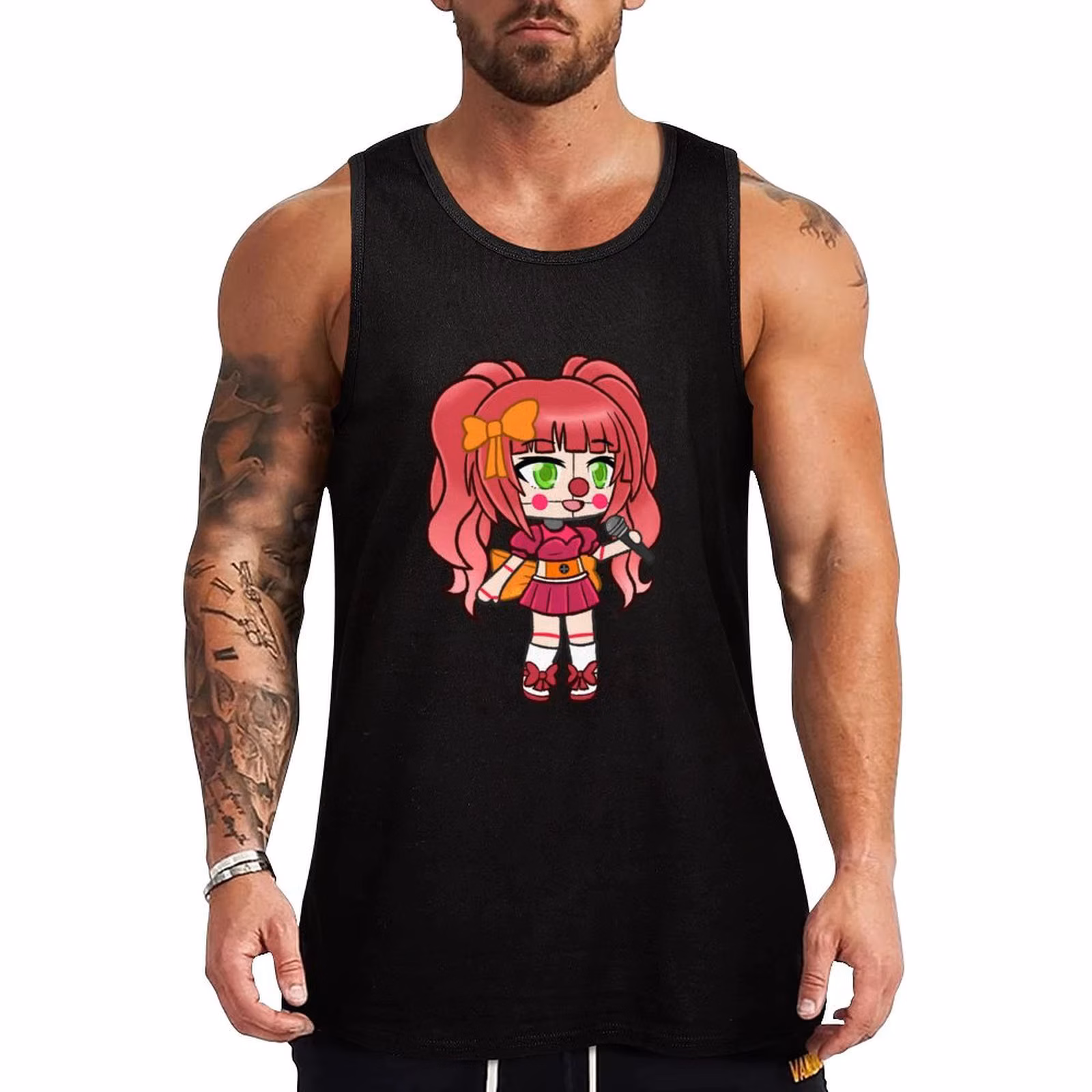 Circus Baby Gacha Tank Top Trendy Print Tank Top Fashion Graphic Sleeveless Top
