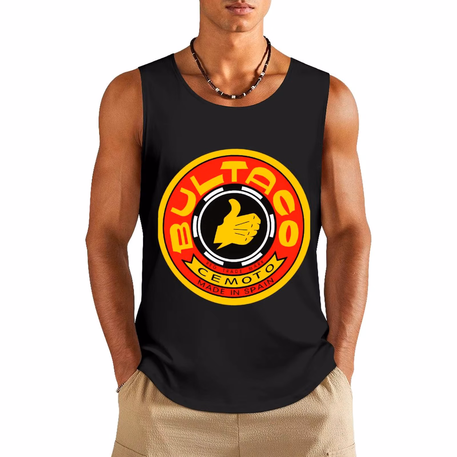 Bultaco Motorcycles Logo Merchandise Tank Top T-shirt for fitness gym shirts Vest for boy gym