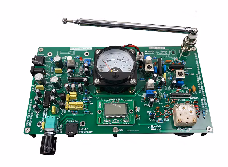 FM7303 FM Stereo Radio Board Assembly Kit Electronic Manufacturing DIY Integrated Discrete Parts