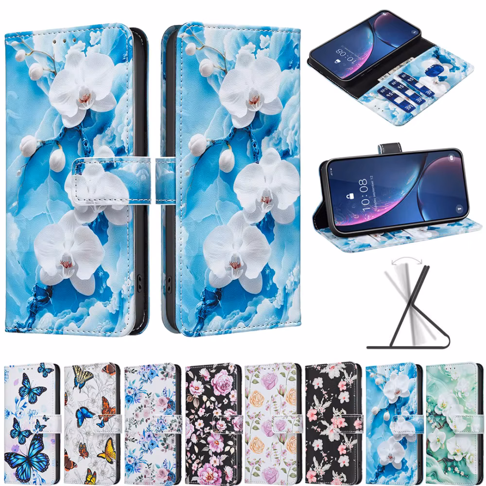 Fashion Colorful Magnetic Flip Phone Cover for Moto G05 E15 G15 G75 G55 G35 G04 G24 E14 G34 G84 G13 G23 G53 G73 Edge 40