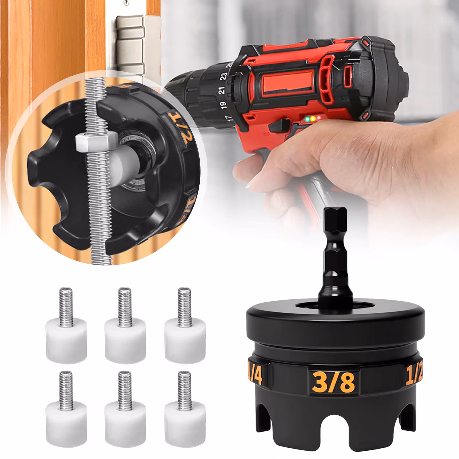 C9 Nuts Drill Zipper Attachment Threaded Rod Nuts Runner for 1 4in 3 8in 1 2in Threaded Rods Home Gadgets Home