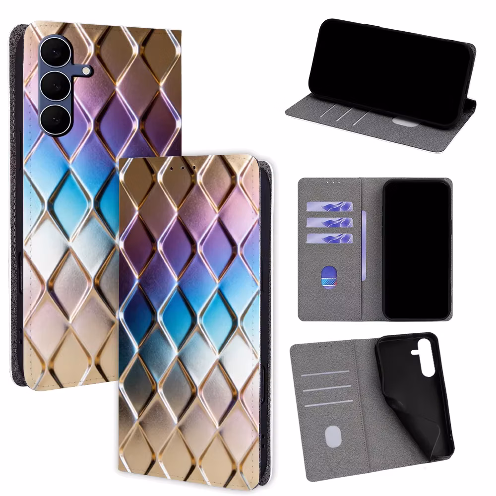 Colorful Magnetic Flip Phone Cover for Samsung Galaxy S10 S20 S21 S22 S23 S24 FE S25+ S26 Ultra with Built-in Wallet