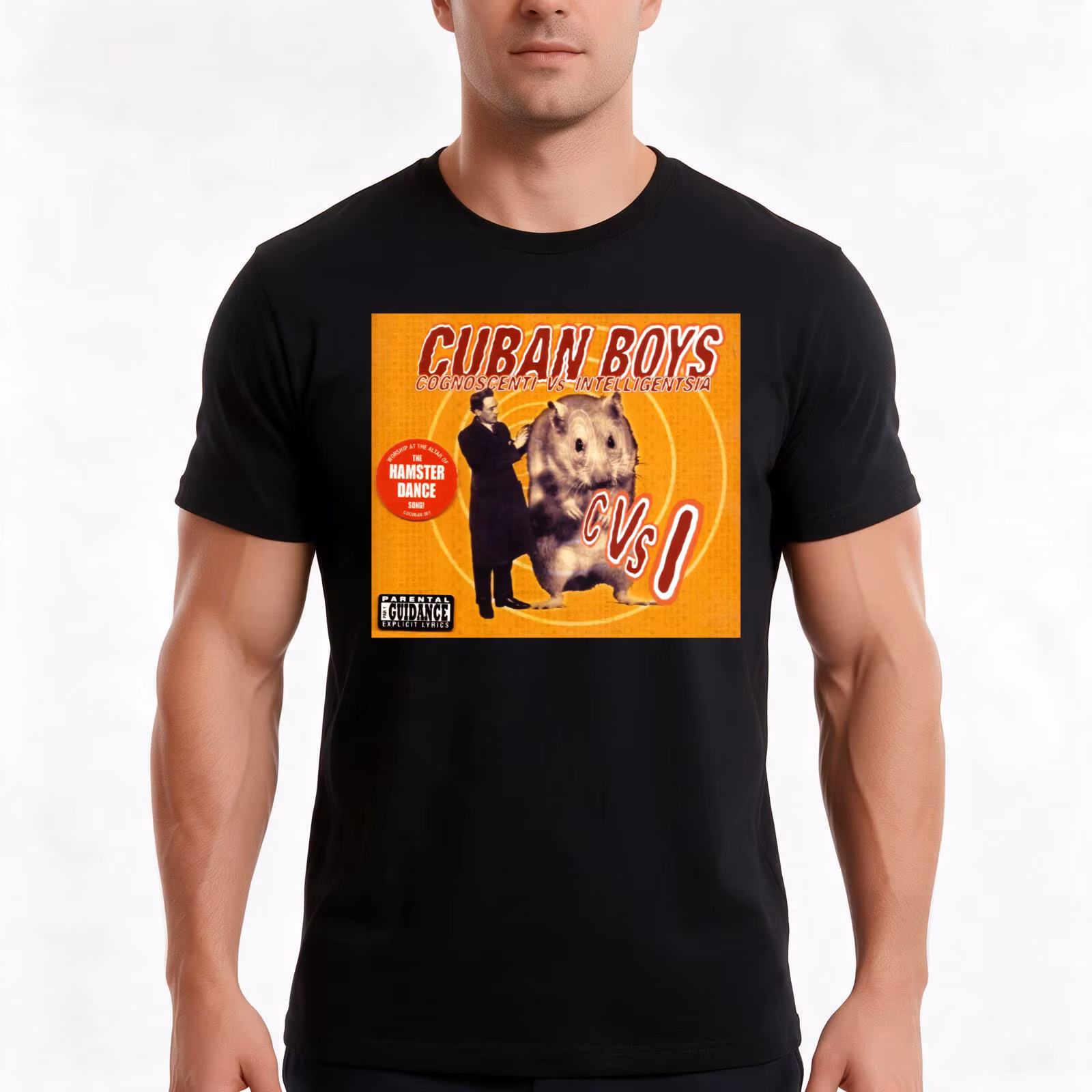 Cuban Boys - Cognoscenti Vs Intelligentsia (The Hamsterdance Song) T-Shirt, Summer Casual Cotton Tee, Oversized
