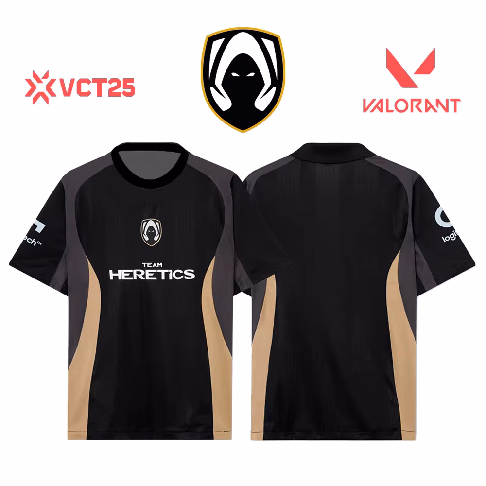 Team Heretics Valorant Esports Jersey 2025 VCT Club Training Uniforms Benjyfishy Custom T Shirts Sports Tops