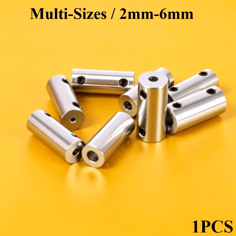 Screws Included! Aluminum Rigid Alloy Coupling Motor Shaft Coupler for RC Car Boat, Metal Drive Shaft Joint 2mm-6mm