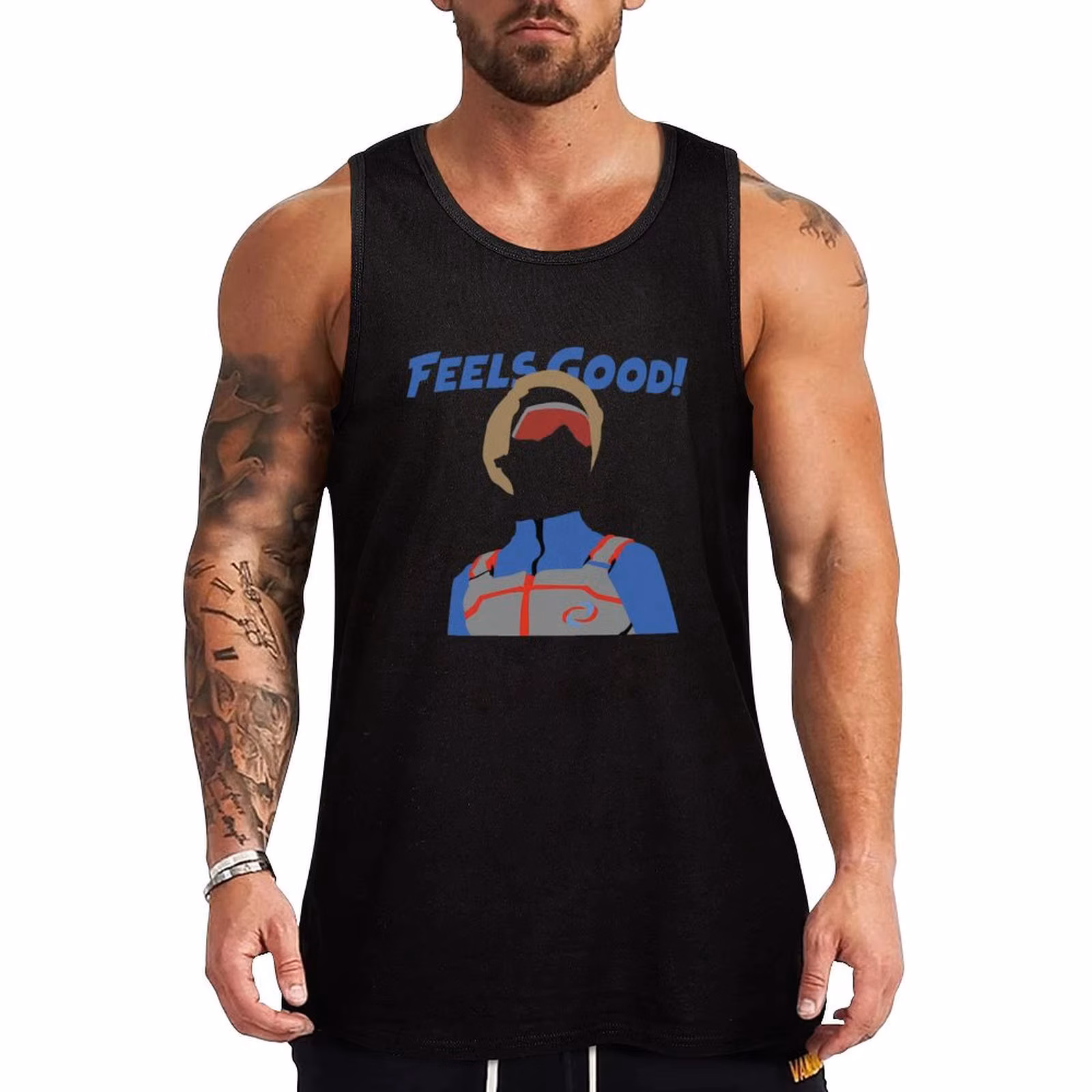 Kid Danger Silhouette - Feels Good! Tank Top Geometric Print Tank Top Modern Graphic Sleeveless