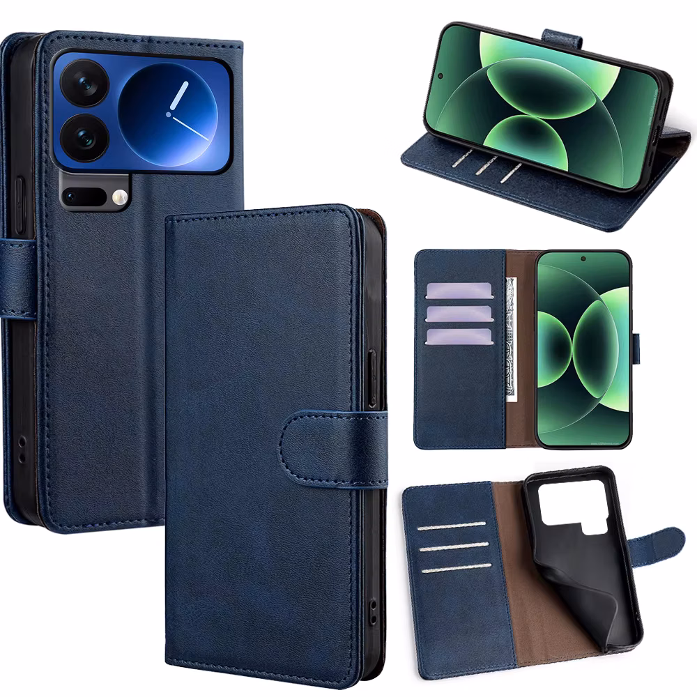 Magnetic Buckle Leather Flip Cover for Xiaomi 11T 12S 12X 13 Ultra 14T 15T 17 Pro Max Civi5 3 2 with Built-in Wallet