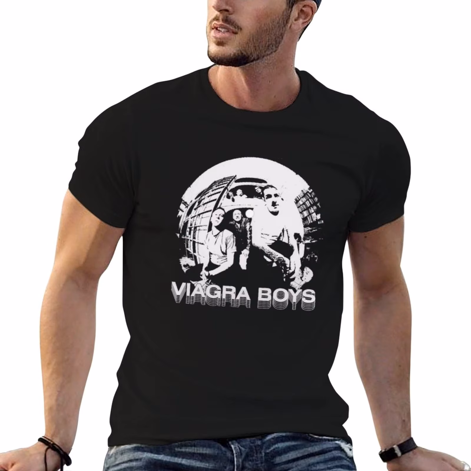 viagra boys, Post Punk, Shrimp Shack, Sebastian Murphy T-Shirt Work Wear Breathable Tee