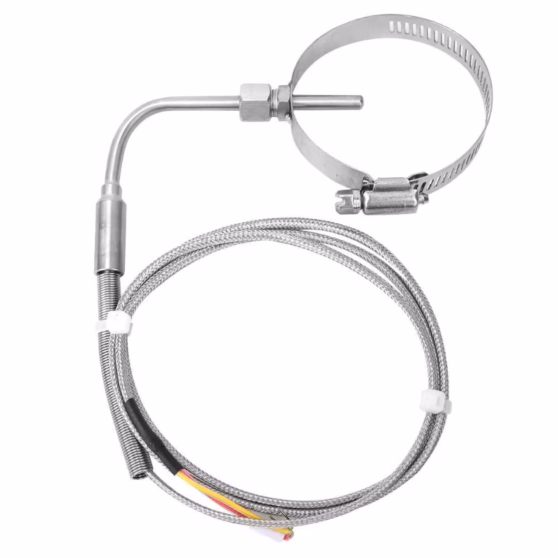 xhaust Gas Temperature Sensors K Type Adjustable Insert Length with Clamp (1~2 Inch) -100 - 1250℃ Temperature Controller