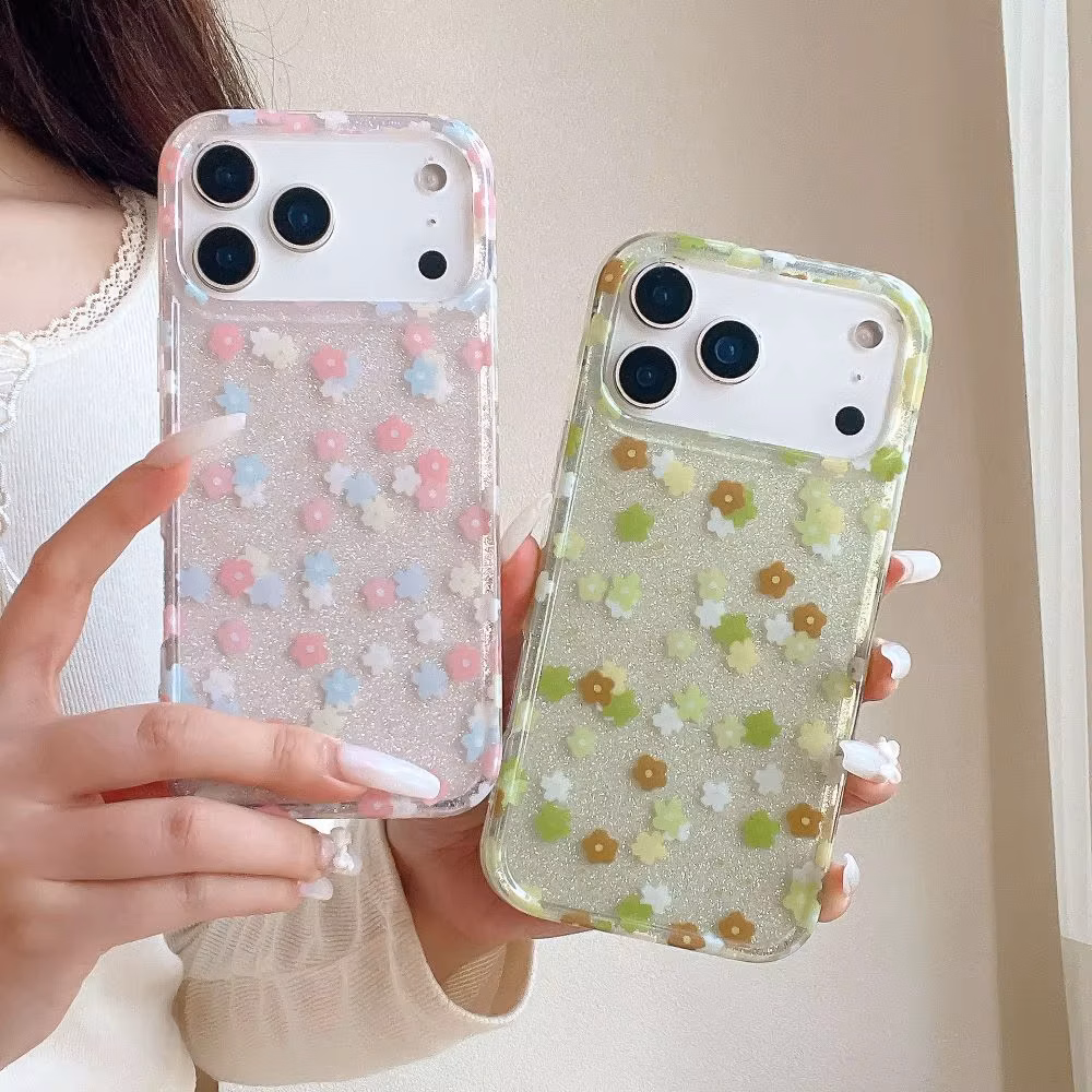Colorful Snowflakes Simple Phone Case for iPhone 14 15 16 17 Pro Max with Protective Cover