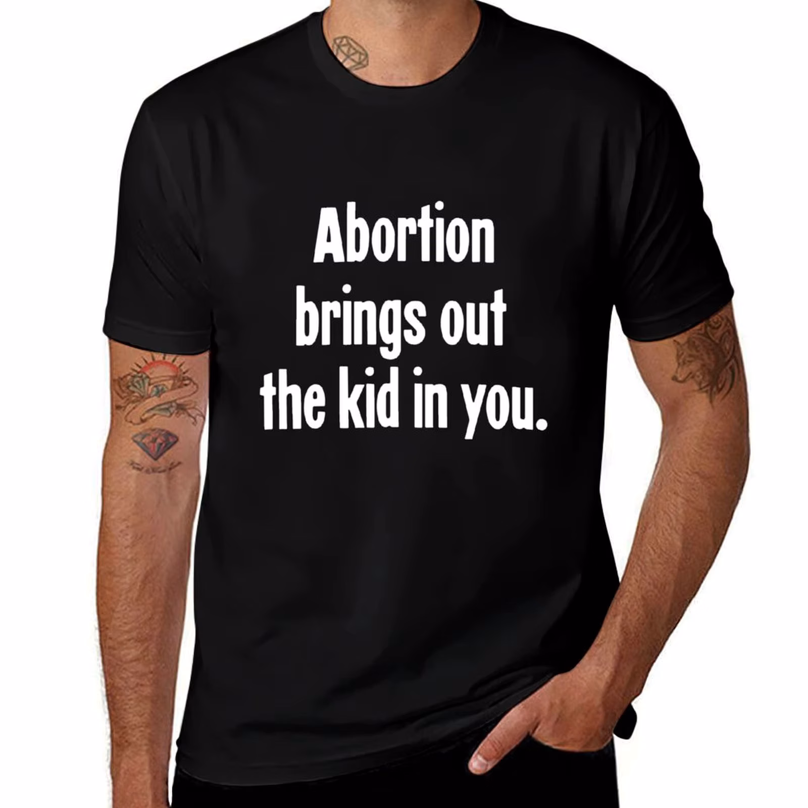 Abortion Brings Out the Kid In You T-Shirt Casual Loose Fit Summer Tee Shirt T-Shirt