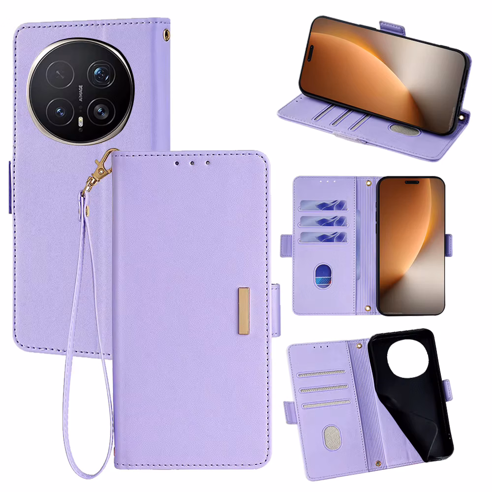 Solid Color Leather Magnetic Flip Cover for Honor Magic8 7 6 5 4 3 GT 400 300 200 100 90 80 70 60 50 Pro with Wallet