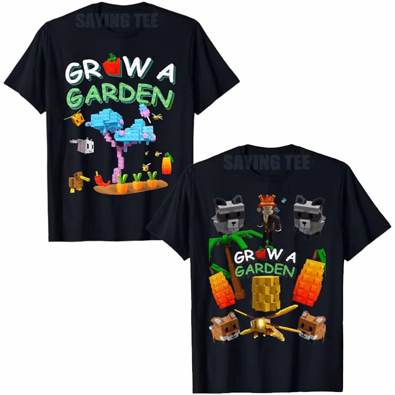 Grow A Garden - Candy Blossom T-Shirt Humor Funny Video Game Controller Saying Tee Boys Fashion Gamer Streetwear