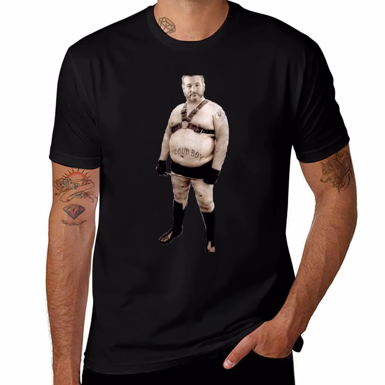 Ted Cruz The Proud Boy T-Shirt Big and Tall Crew Neck Tee