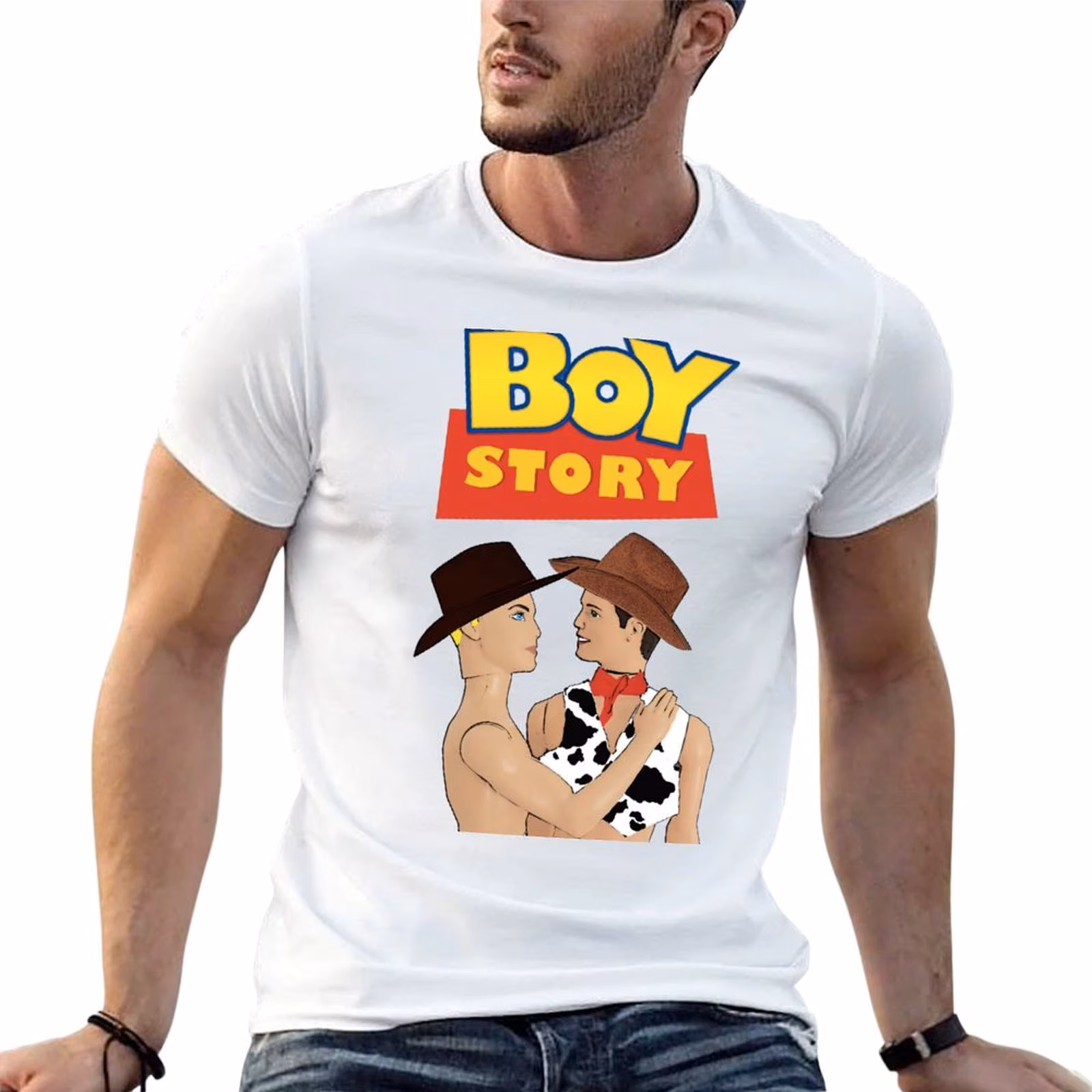 Boy Story! Funny, Gay Interest, LGBT, Design, Gay Art! Queer Art! Funny Gay Art! T-Shirt