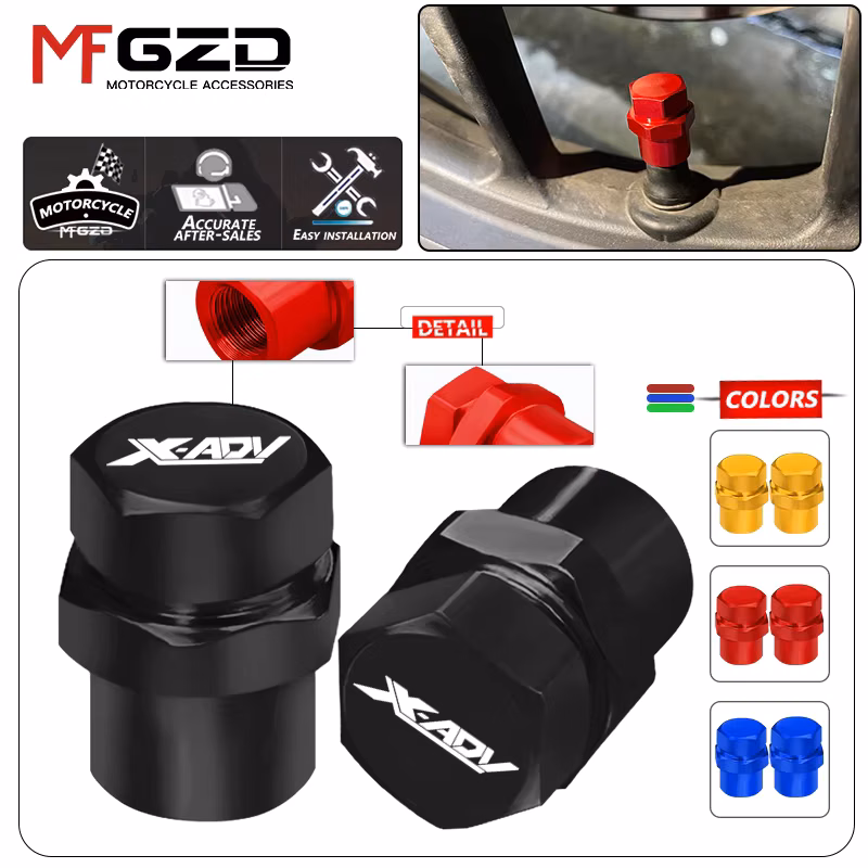 For X-ADV750 Motorcycle Accessories CNC Aluminum Wheel Tire Valve Caps Airtight Covers xadv750 xadv 750