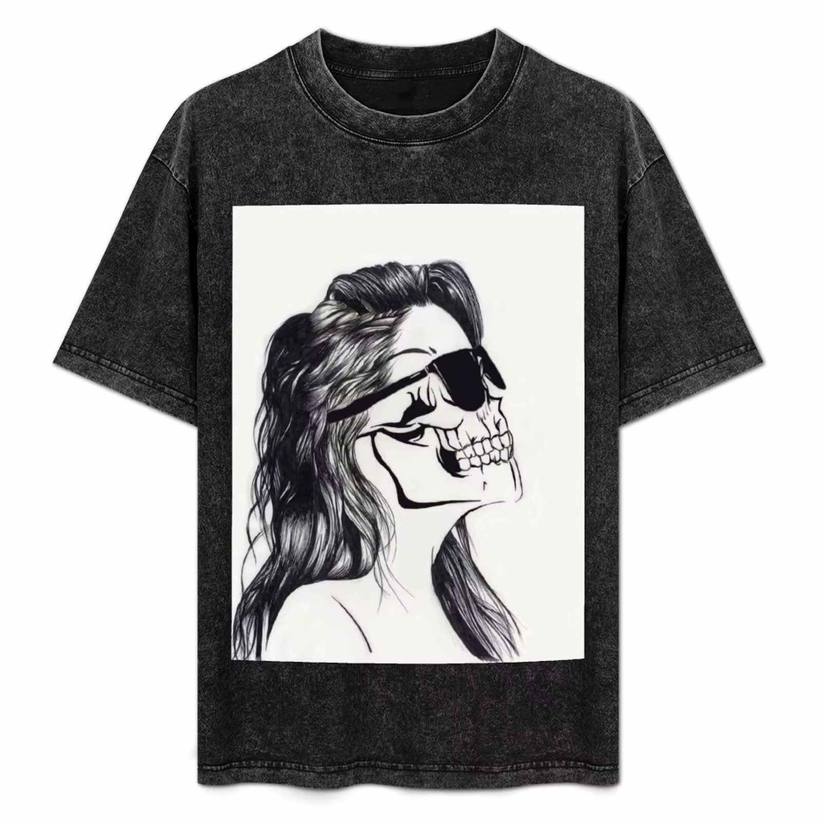 Skeleton Girl T-Shirt Christmas Casual Short Sleeve Top