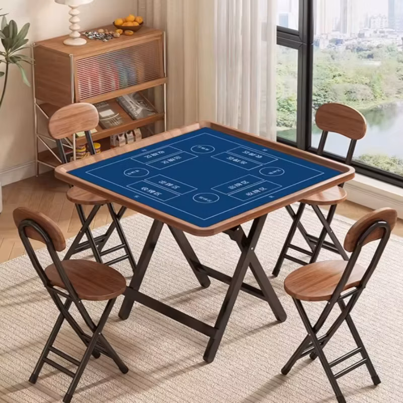 Chess card mahjong special table folding square Portable table Non-slip noise reduction Multifunctional entertainment