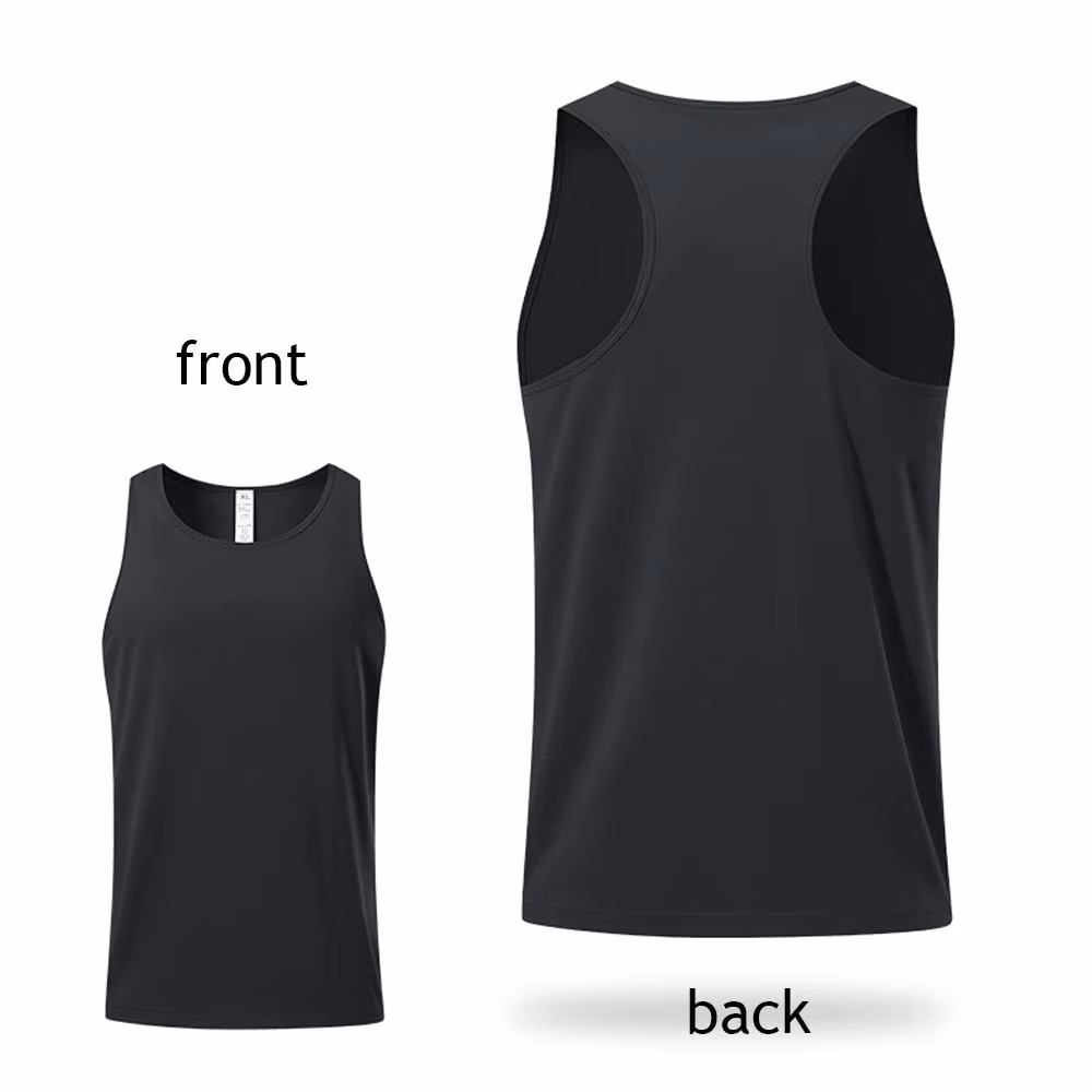 Summer Men's Tank Top Fashion Versatile Solid Color Singlets Casual O-neck Sleeveless Shirt Outdoor Running Fitness