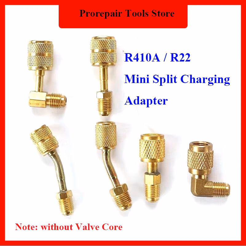 5 16'' 1 4'' SAE R410a R22 Refrigerant Adapter for Mini Split Charging System Vacuum Port for Air Conditioner Hvac