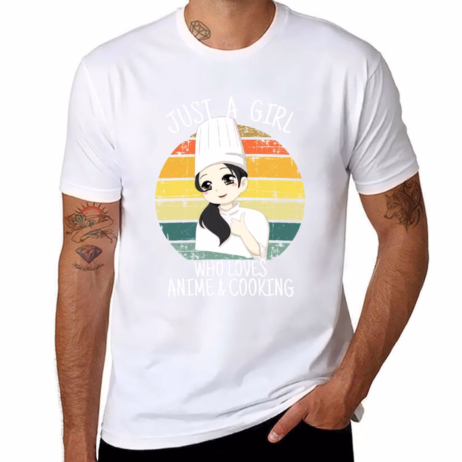 Just A Girl Who Loves Anime And Cooking: Anime Merch Otaku Graphic Kawaii Anime Girl Birthday Gifts For Teen Girls And