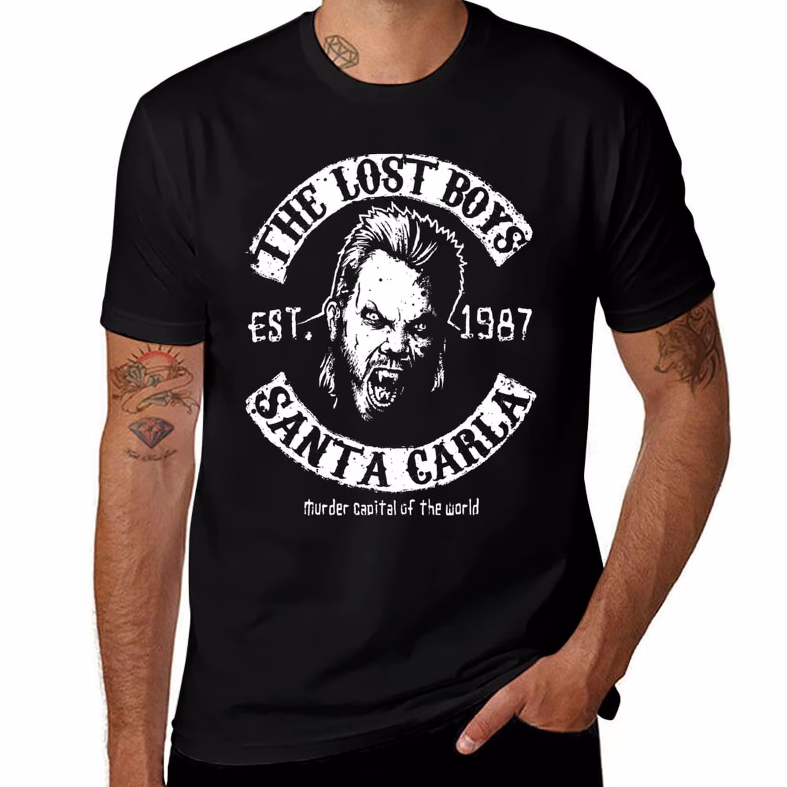 The Lost Boys Motorcycle Club T-Shirt Simple Casual Short Sleeve Cotton T-Shirt