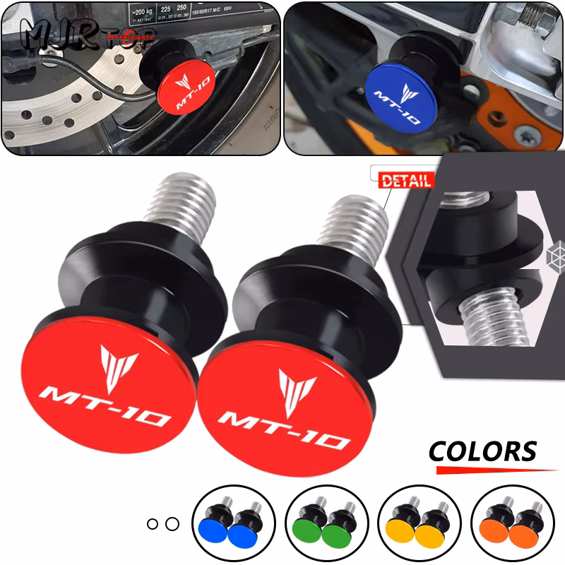 NEW Motorcycle Swing arm Spools Slider Stand Screw For MT01 mt01 2004-2014 MT10 mt10 2016-2025 Swingarm Spools 6M