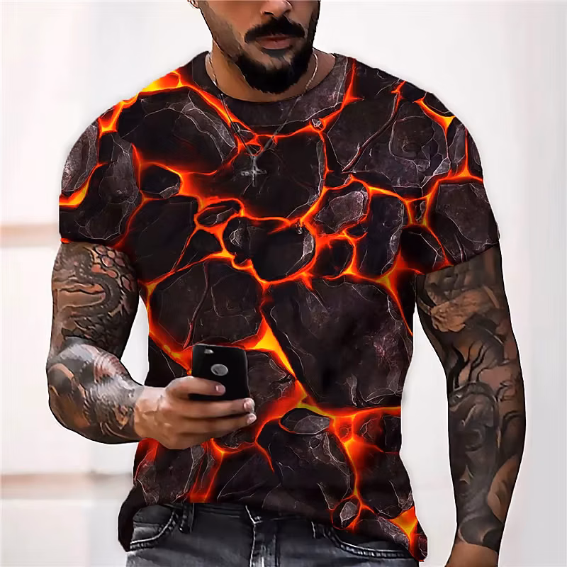 Funny 3D Polka Dot Printing Men's T Shirt Hip Hop Trend Harajuku Streetwear Casual O-neck Short Sleeve Tops Summer