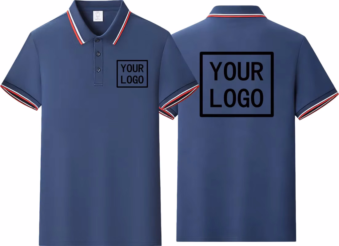 Custom Logo Men Women Short Sleeve Polo Shirts Solid Color Lapel Collar Breathable Pique Fabric Casual Work Uniform