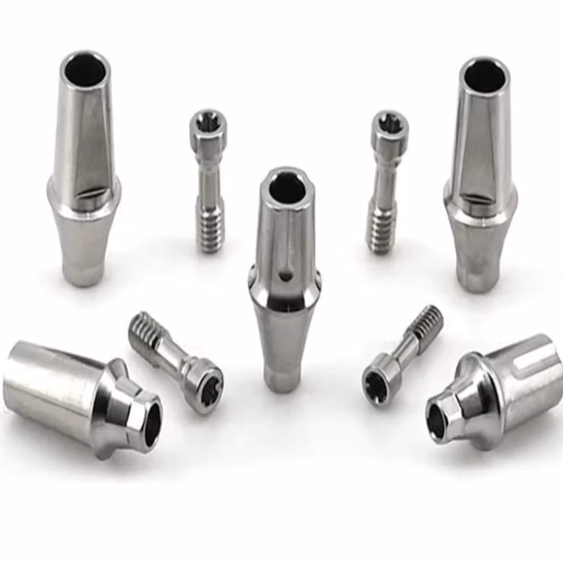 2 4PCS Dental Implant Straight Abutment NP RP Compatible Titanium Alloy Abutment Screw Dental Lab Abutment Prosthetic