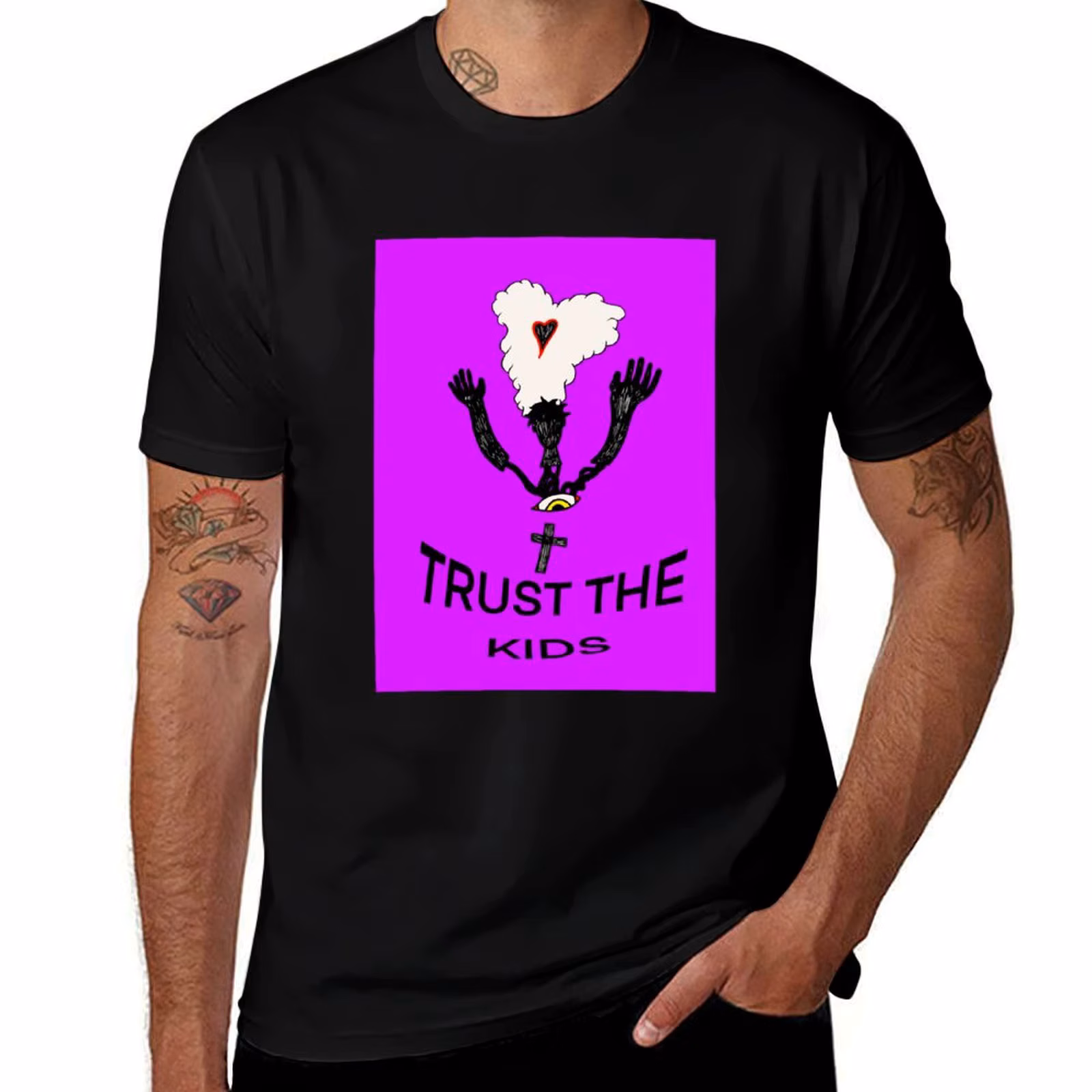Trust The Kids T-Shirt Tough Fabric Work Tee