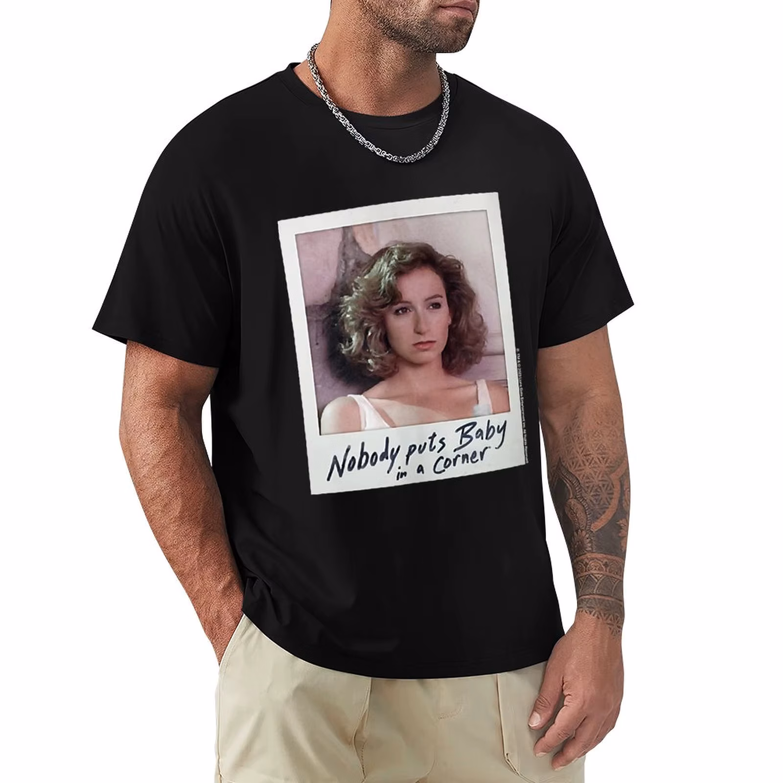 Dirty Dancing Baby In A Corner Photo T-Shirt Christmas Casual Short Sleeve Top