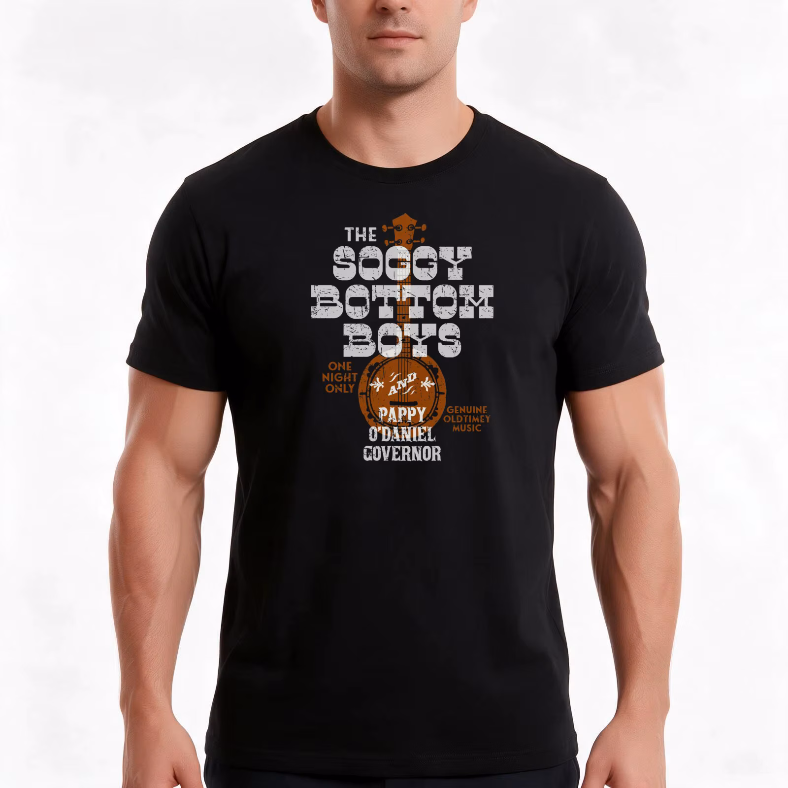 O Brother Where Art Thou Soggy Bottom Boys and Pappy O'Daniel T-Shirt, Summer Casual Cotton Tee, Oversized Streetwear