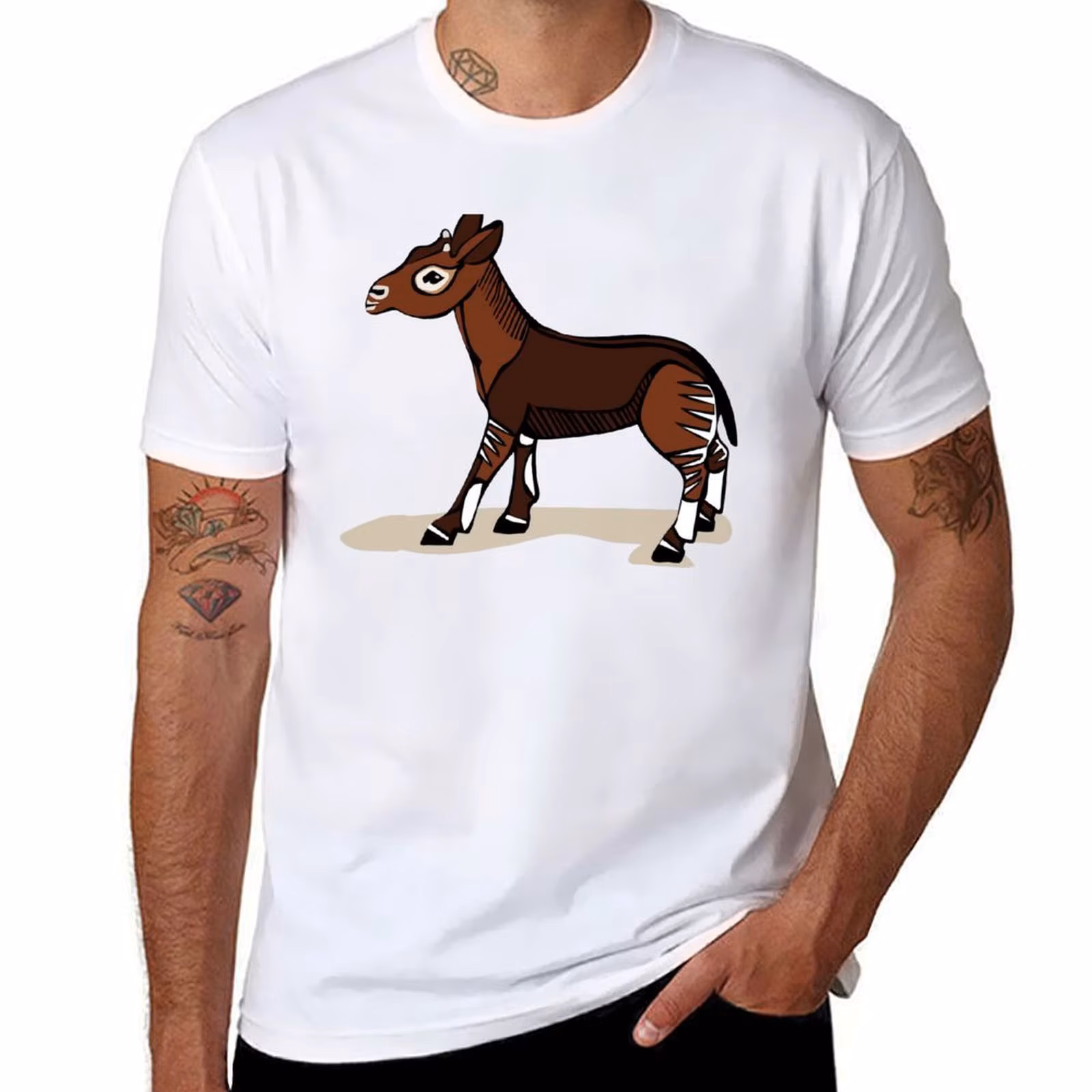 Baby Okapi T-Shirt funny t shirts cotton t shirt custom print T-Shirt