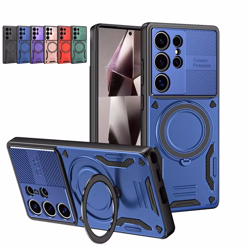 Back 360 ° Rotating Stand Phone Case for Motorola Moto G84 G54 G24 G04 G34 with Magnetic Charging