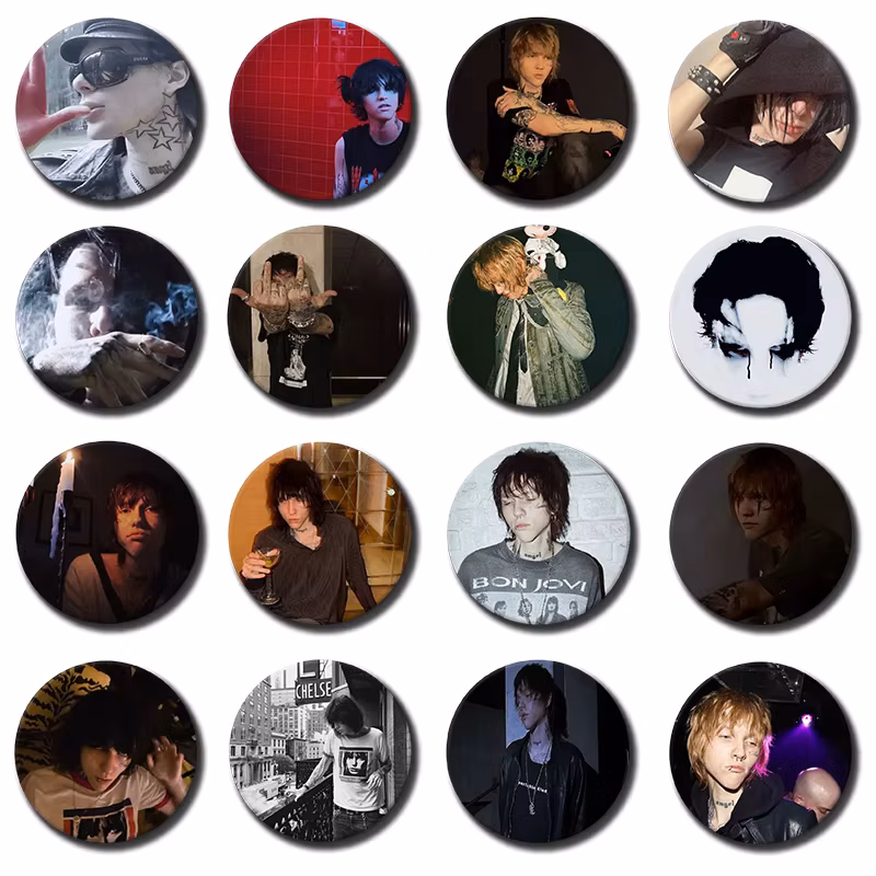 58mm 1PC K-Kai Angel damage Button Pins Cool Anime Cosplay Badges Clothes Backpack Decorations Brooch Gifts