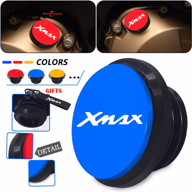 xamx Motorcycle Keyring Engine Oil Filler Cap Engine Screw Protection Cover For XMAX400 XMA250 XMAX300 2016-2025 2024
