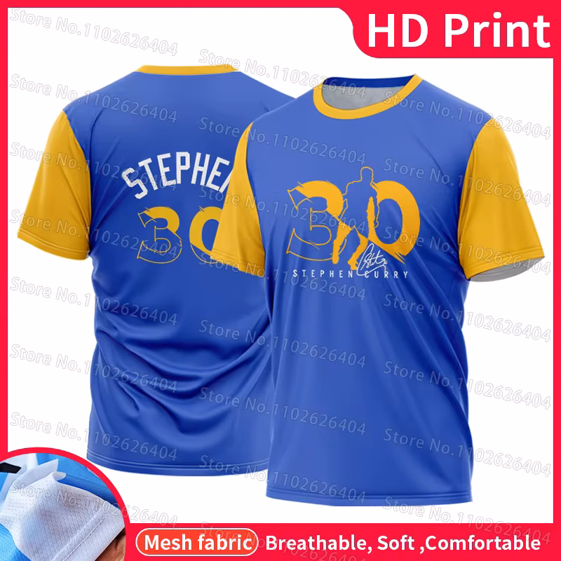 Curry Kid Basketball T Shirt 3D Print Warriors Team Sports Shirt Training Competition Fitness Running Trend Top