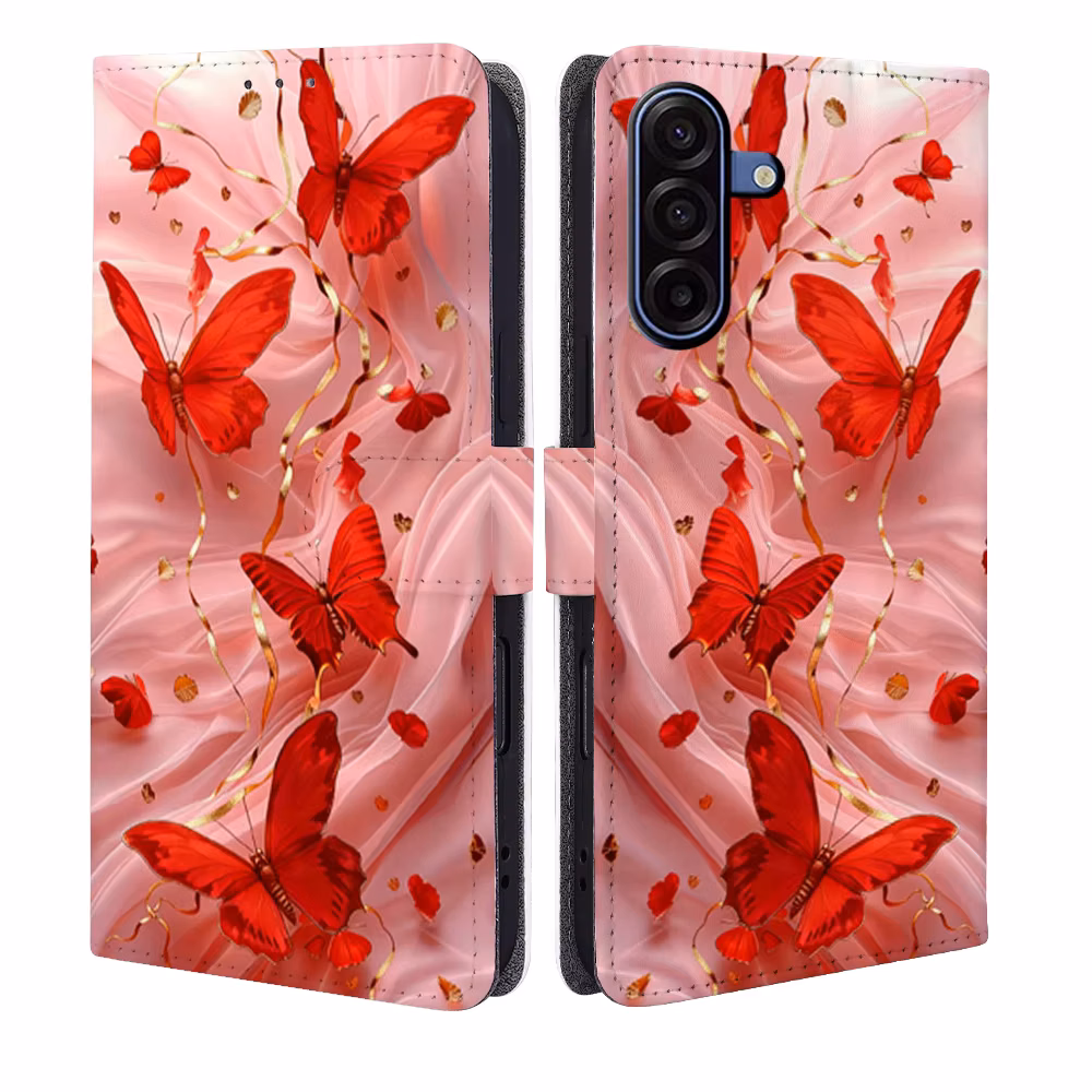 Colorful Butterfly Magnetic Flip Phone Cover for Vivo S20 S19 S18 S17 S16 V40 V30 V27 V25 Pro with Built-in Wallet Card