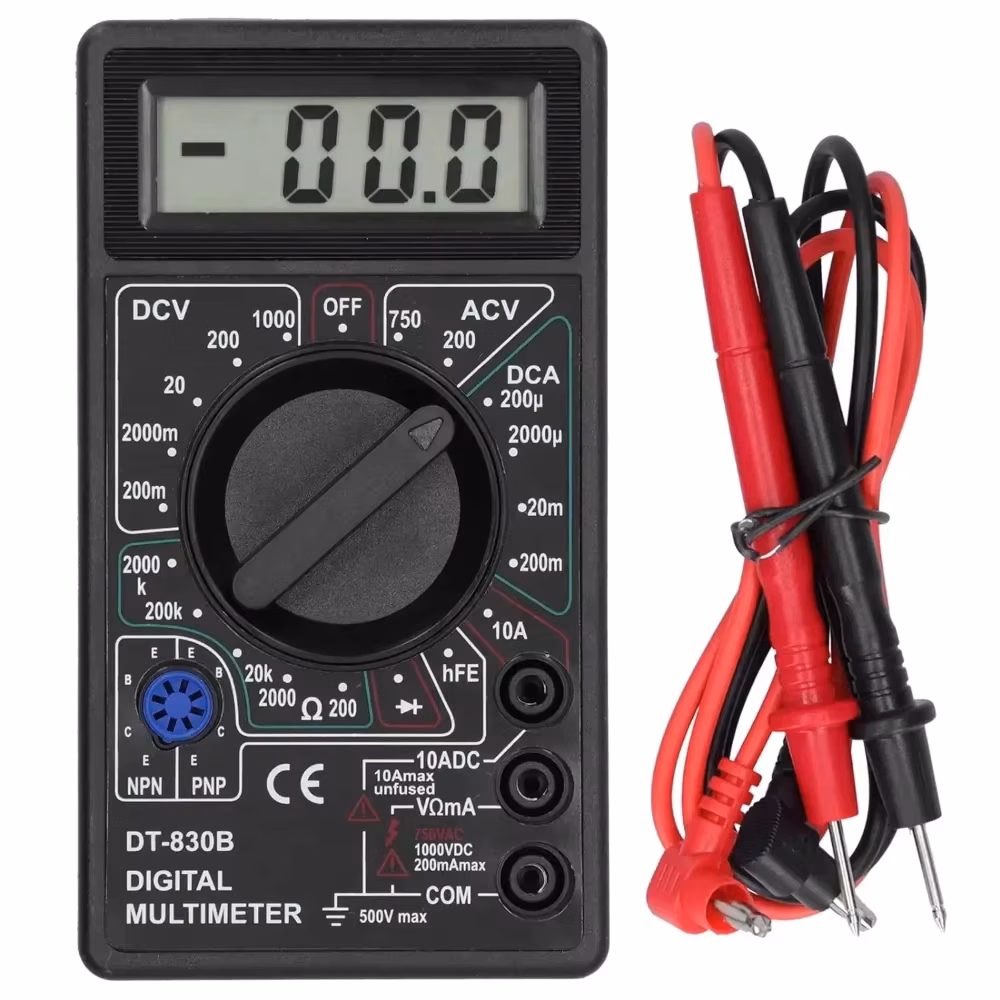 DT-830B Digital Multimeter Digital Voltmeter Ammeter Handheld Multimeter Black