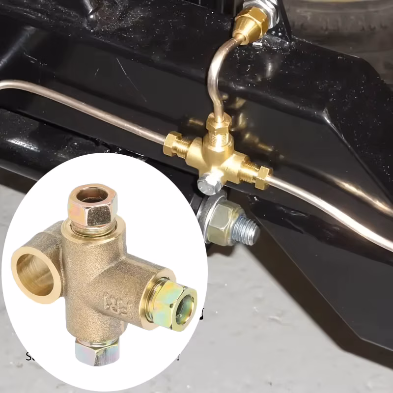3 Way T Shape Brake Tee With 3 Male Nuts Female Tee Brake Hose Union Nut 10X1mm T 3 16 " Pipe Metric M10 Pipe Connector