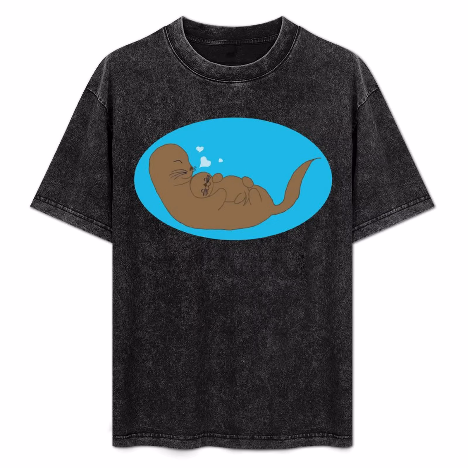 Mama and Baby Sea Otter T-Shirt Dry Fit Running Short Sleeve Top