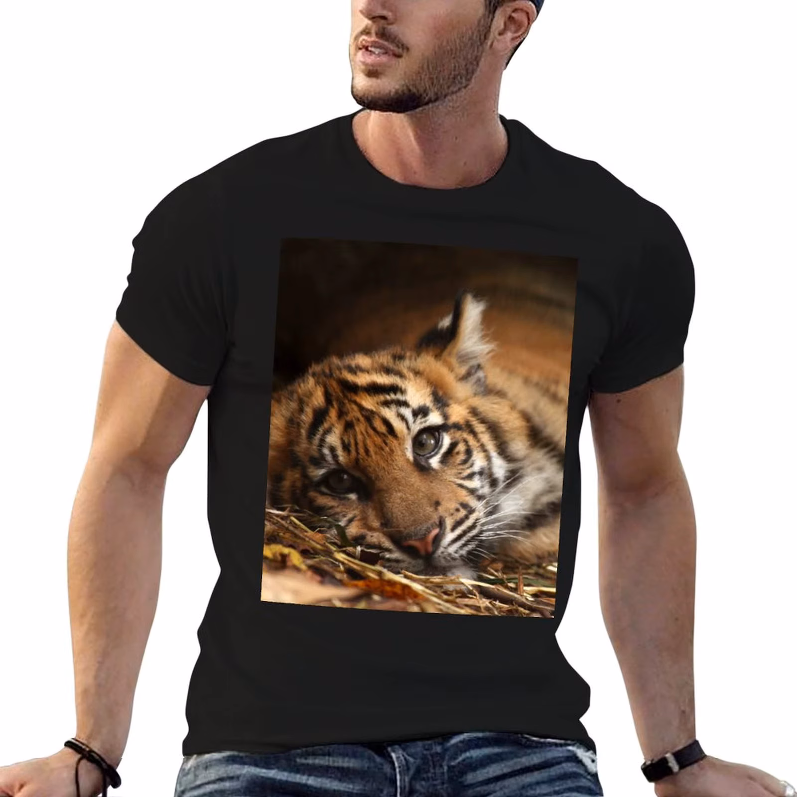 Baby Tiger - Model T-Shirt Fashion Casual Short Sleeve Top