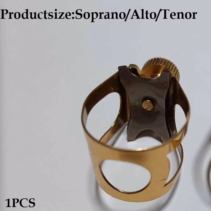 Pure metal saxophone ligature suitable for alto, tenor, soprano saxophones, Wind Instrument Accessories,Single Screw